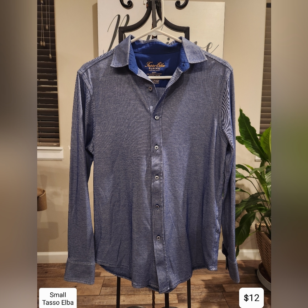 Men Small Tasso Elba Supima Long sleeve